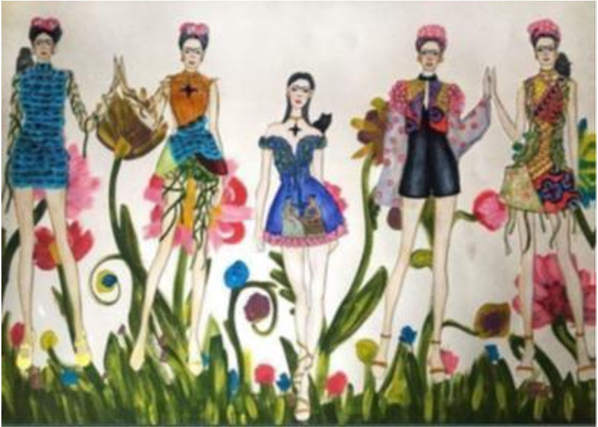 Burcu Başaran Atölyesi Öğrencileri Moda İllüstrasyonu Çalışmaları