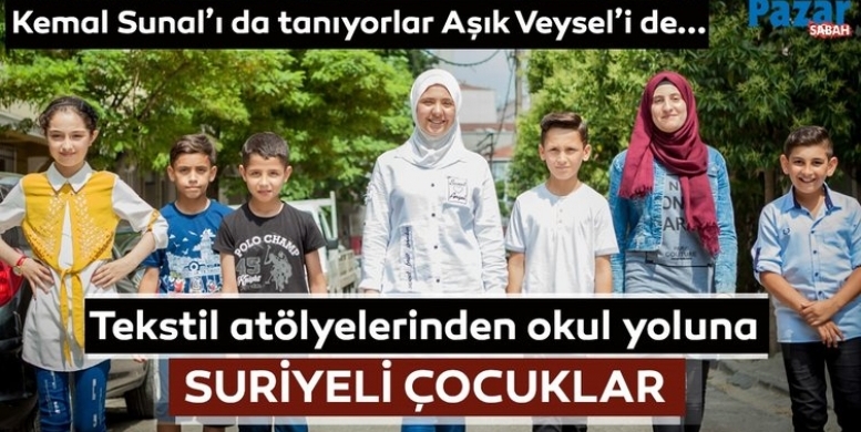 Tekstil atölyelerinden okul yoluna Suriyeli çocuklar
